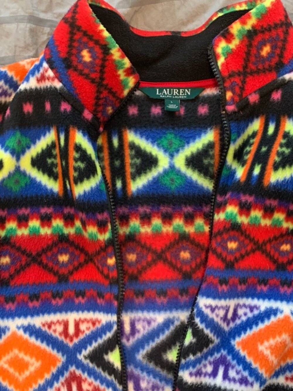 Polo by Ralph Lauren Multicolor Aztec Teddy Fleece Jacket